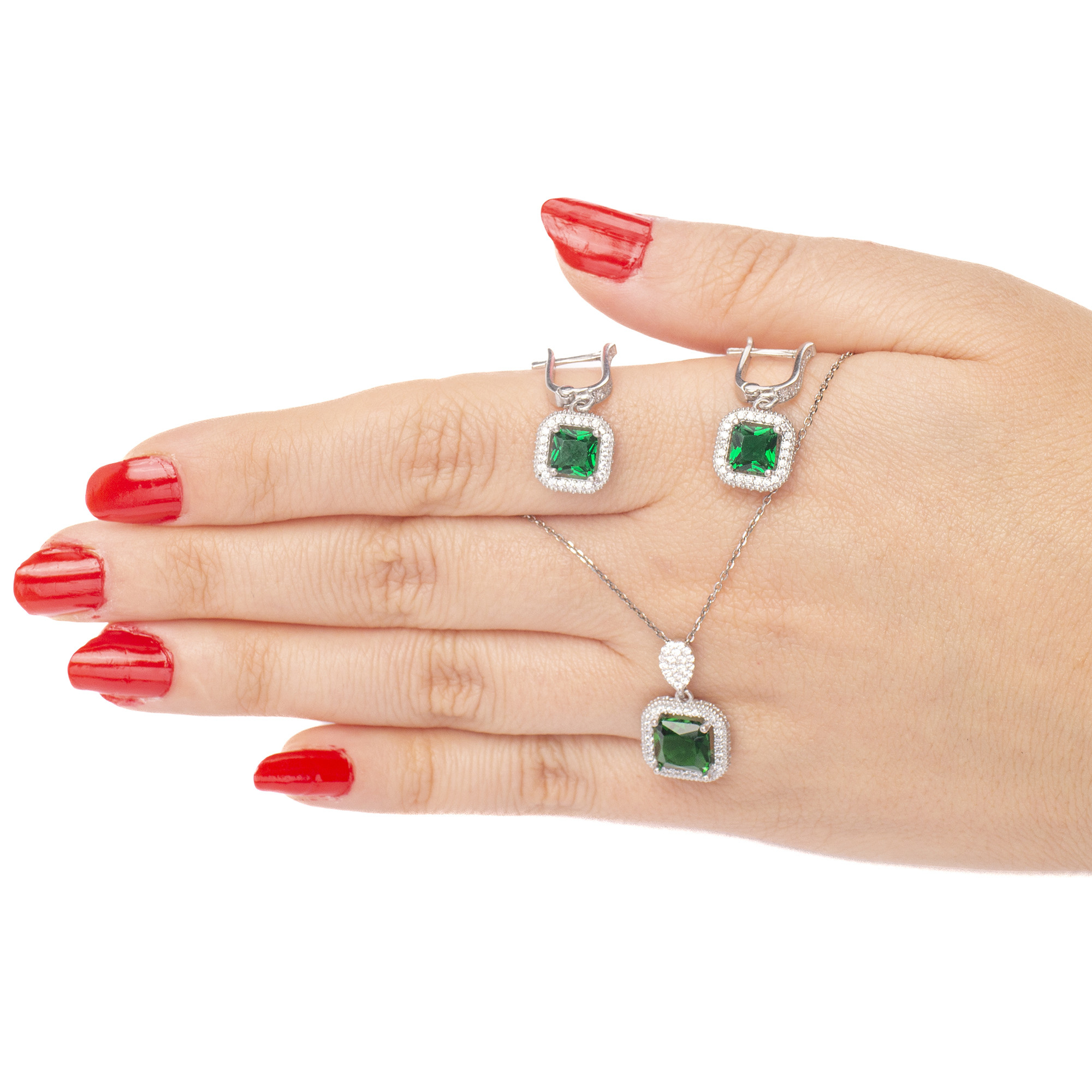 نیم ست نقره زنانه مدل 43