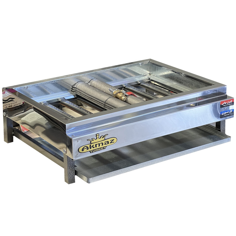 کباب پز آکماز مدل 8 شعله steel کباب پز آکماز مدل 8 شعله steel