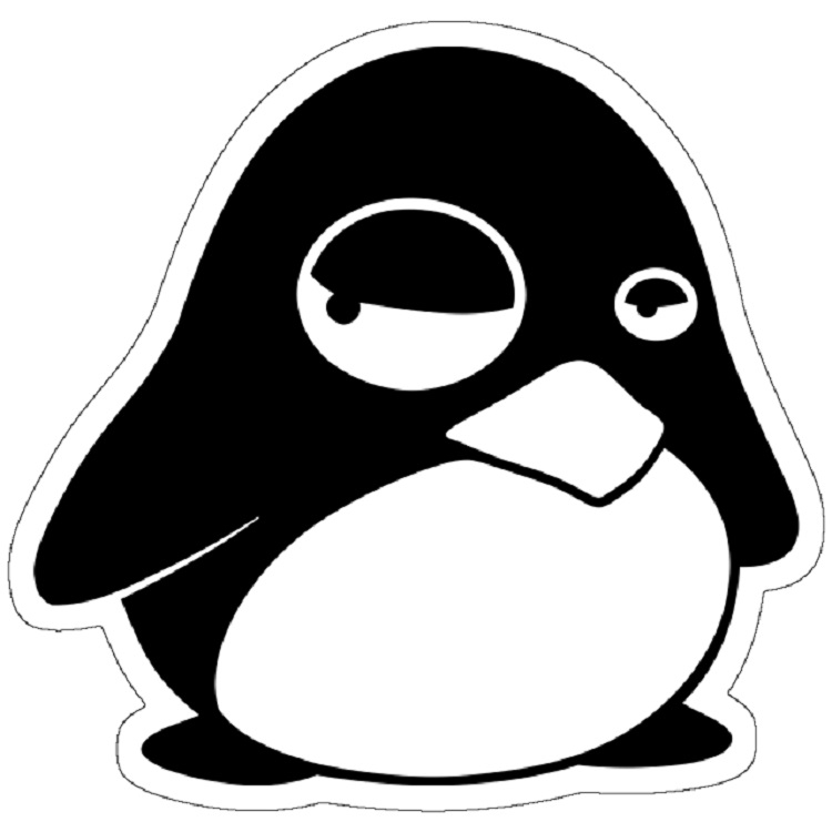 استیکر لپ تاپ مدل Grumpy Penguin