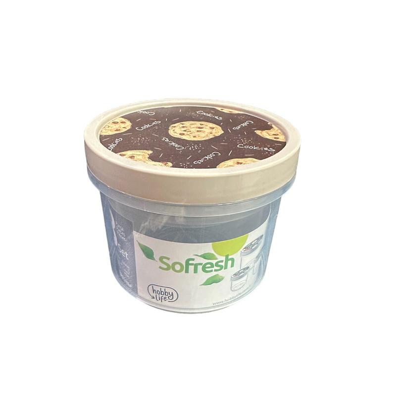 ظرف نگهدارنده هوبی لایف طرح کوکی مدل Sofresh کد 020987 بسته سه عددی
