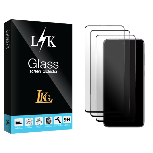 محافظ صفحه نمایش سرامیکی مات ال کا جی مدل LK Glass NEW مناسب برای گوشی موبایل سامسونگ Galaxy A73 5G بسته سه عددی