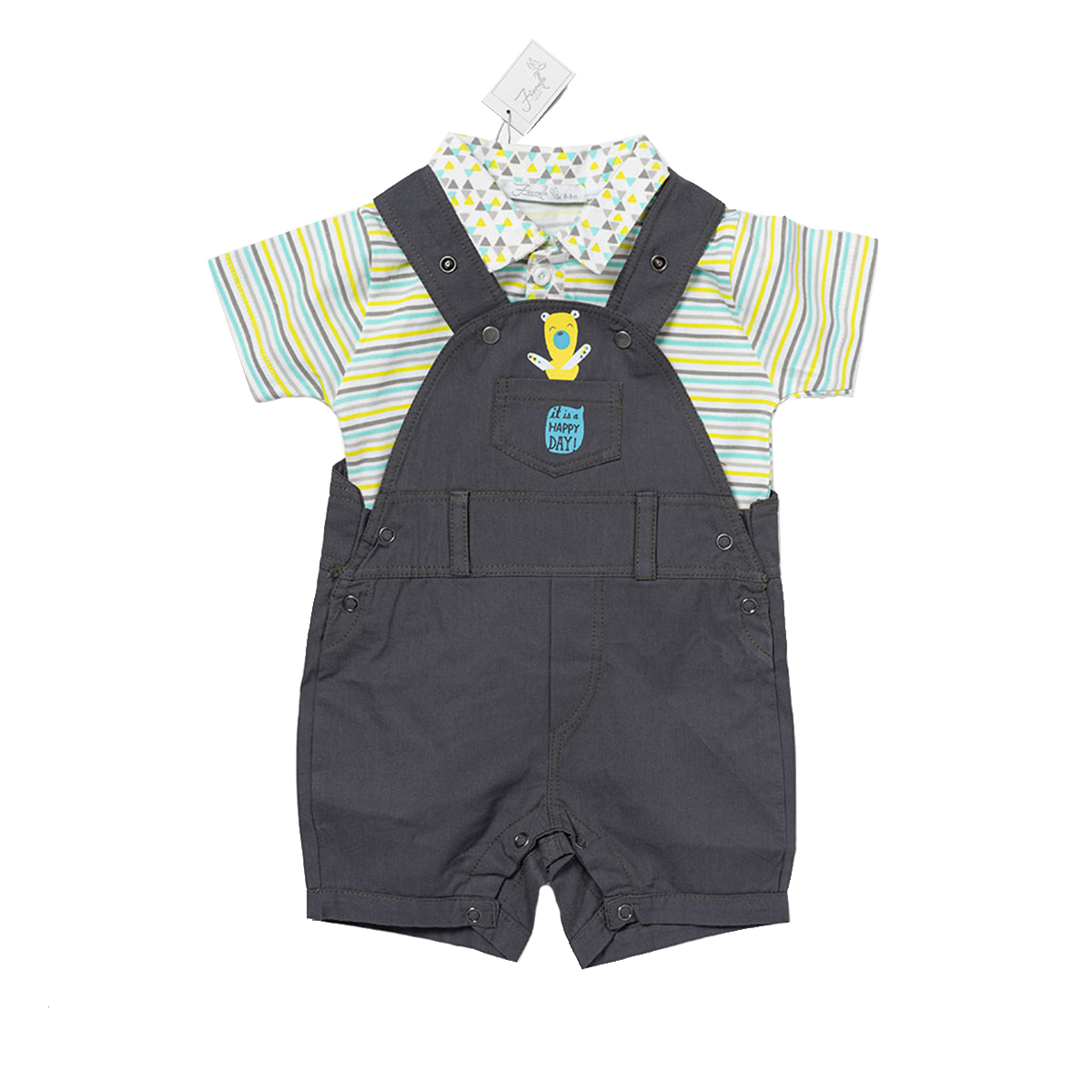 ست پولوشرت و سرهمی نوزادی فیورلا مدل 21028