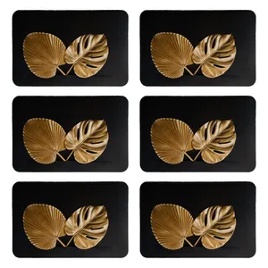زیربشقابی طرح برگ کد 8931 بسته 6 عددی 