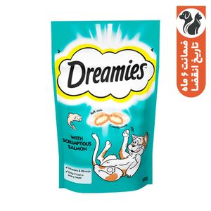 تشویقی گربه دریمز مدل Snack With Salmon وزن 60 گرم