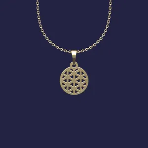 گردنبند طلا 18 عیار زنانه مدوپد مدل هندسی کد Z2-1-1133