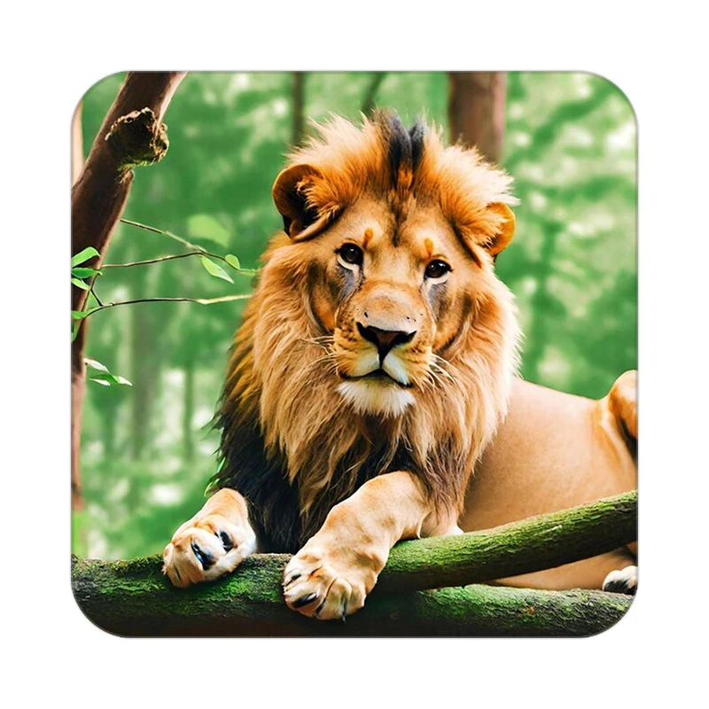 زیر لیوانی کاکتی طرح شیر مدل mp23081