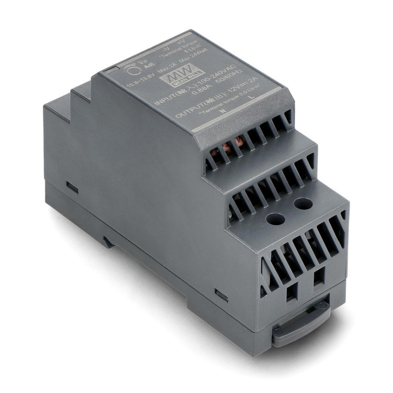 منبع تغذیه 12 ولت 2 آمپر مینول مدل HDR-30-12 منبع تغذیه 12 ولت 2 آمپر مینول مدل HDR-30-12