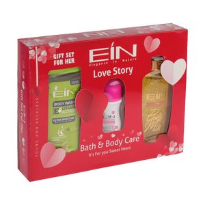 ست بهداشتی زنانه ای آی ان مدل Love Story مجموعه 3 عددی