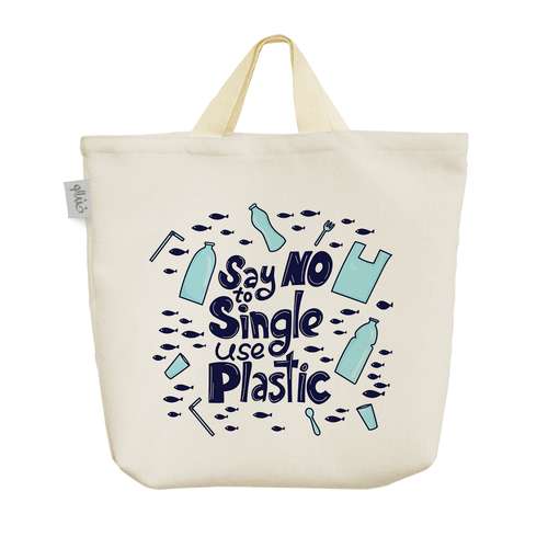 ساک خرید خندالو مدل به کیسه پلاستیکی نه بگوییم کد 1759