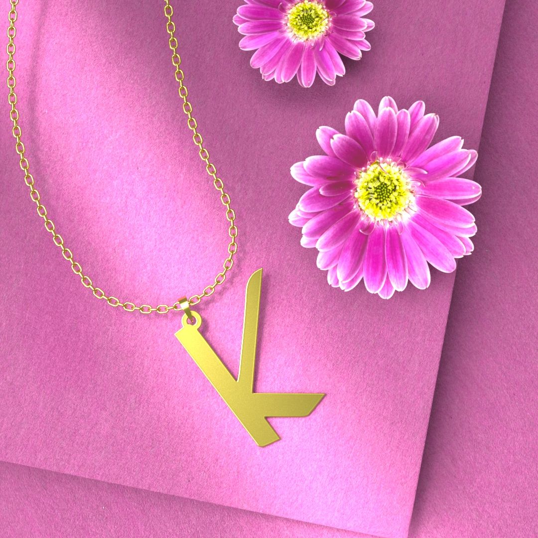 گردنبند طلا 18 عیار زنانه مدوپد مدل حرف K کد H3-1-1271 -  - 4