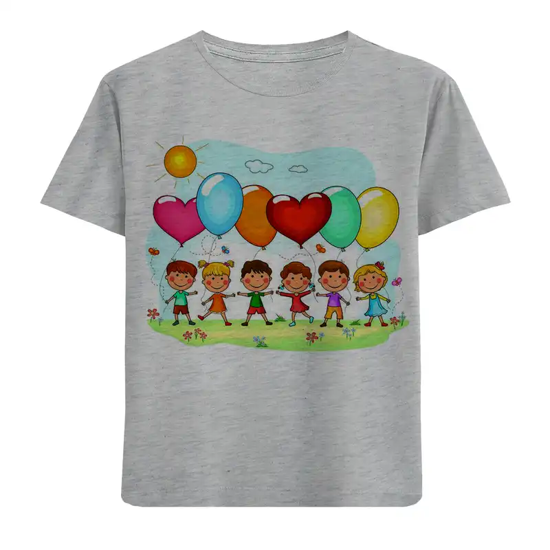 تی شرت آستین کوتاه بچگانه مدل بچه ها F556