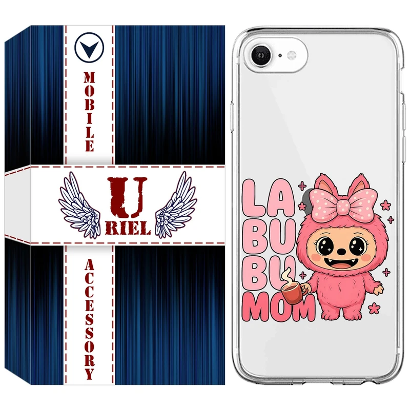 کاور یوریل مدل Clear کد 136 طرح لبوبو Labubu مناسب برای گوشی موبایل اپل iPhone 7 / 8 / SE 2022