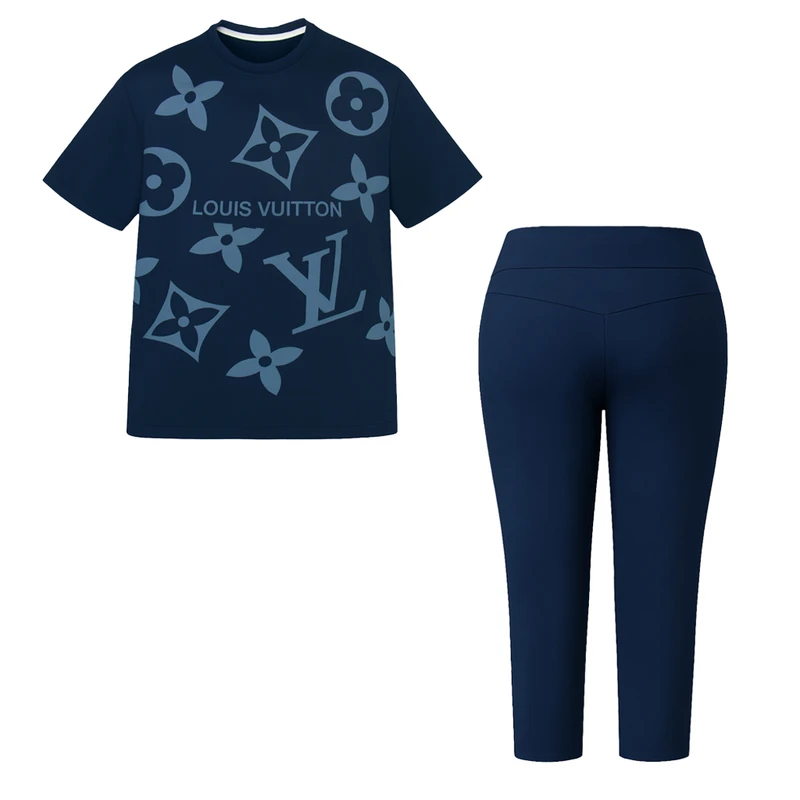 ست تی‌شرت آستین کوتاه و شلوار راحتی زنانه مدل A1095-97