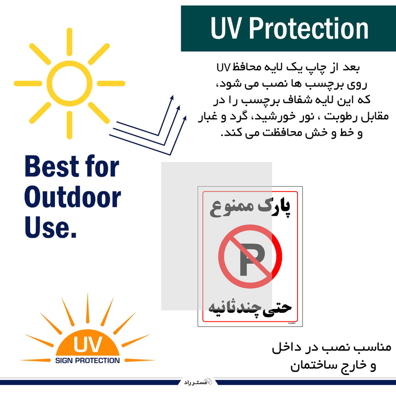 برچسب ایمنی مستر راد طرح پارک ممنوع حتی چند ثانیه مدل HSE-OSHA-1372