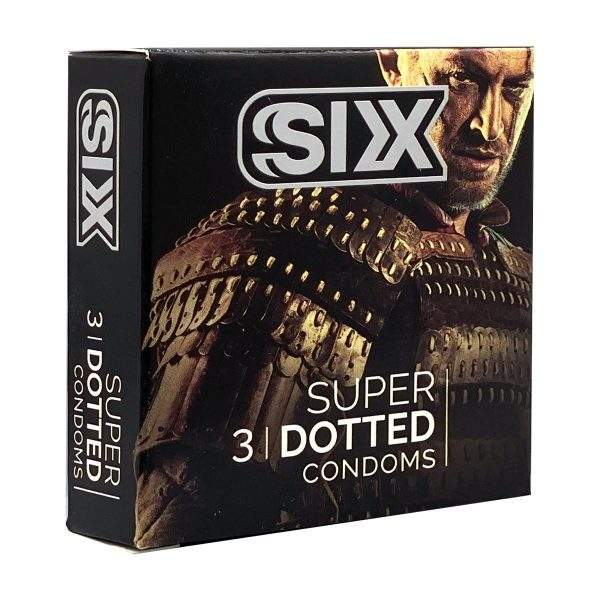 کاندوم سیکس مدل super dotted بسته 3 عددی