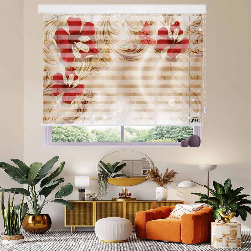 پرده زبرا زیو مدل 3D-1184 سایز 200x280 سانتی متر