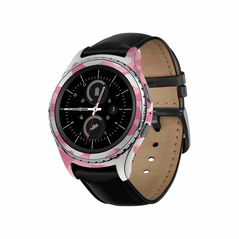 برچسب ماهوت طرح Army_Pink مناسب برای ساعت هوشمند سامسونگ Galaxy Gear S2 Classic