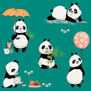 کاغذ کادو طرح پاندا کد 140 بسته 5 عددی