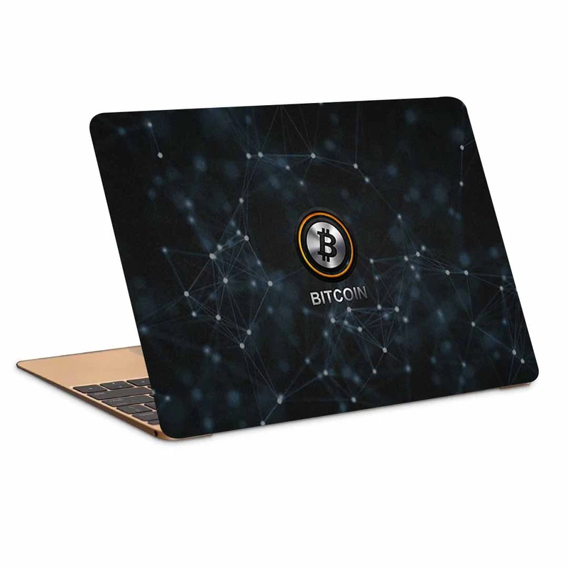 استیکر لپ تاپ طرح bitcoinکد p-1065 مناسب برای لپ تاپ 15.6 اینچ