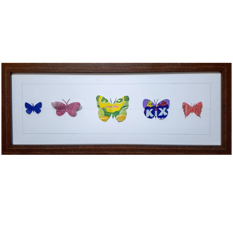  تابلو برجسته مدل پروانه های رنگارنگ پرگل کد 010