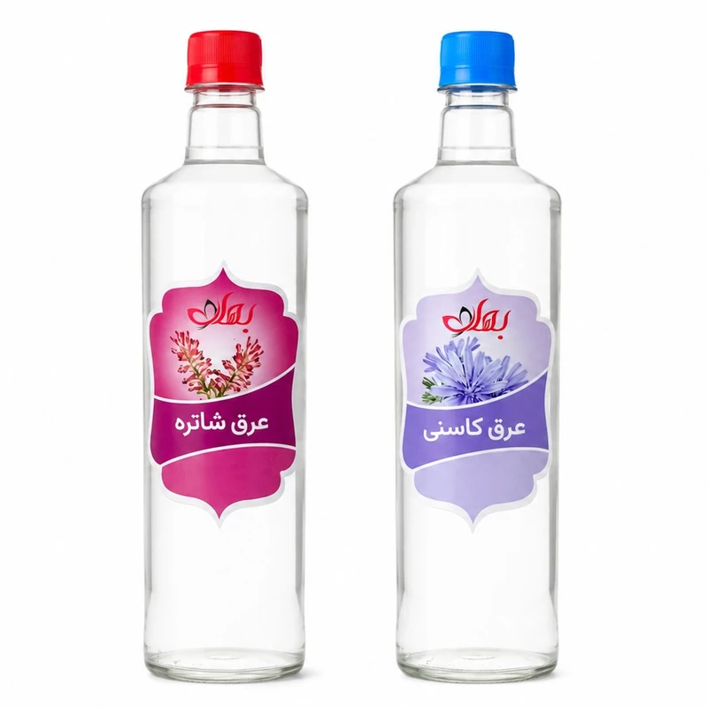 عرق کاسنی و شاتره بهار- 1 لیتر-  بسته 2 عددی