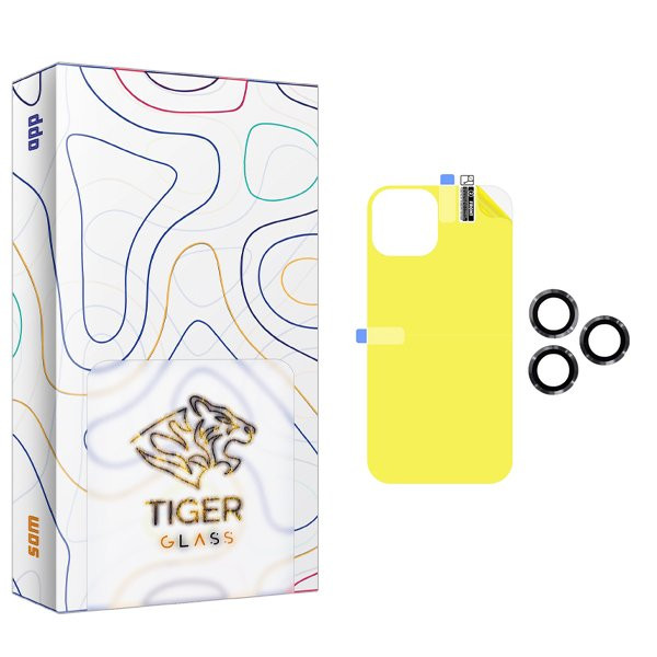 محافظ پشت گوشی تایگر گلس مدل APL2 مناسب برای گوشی موبایل اپل iPhone 15 Pro Max  به همراه محافظ لنز گوشی