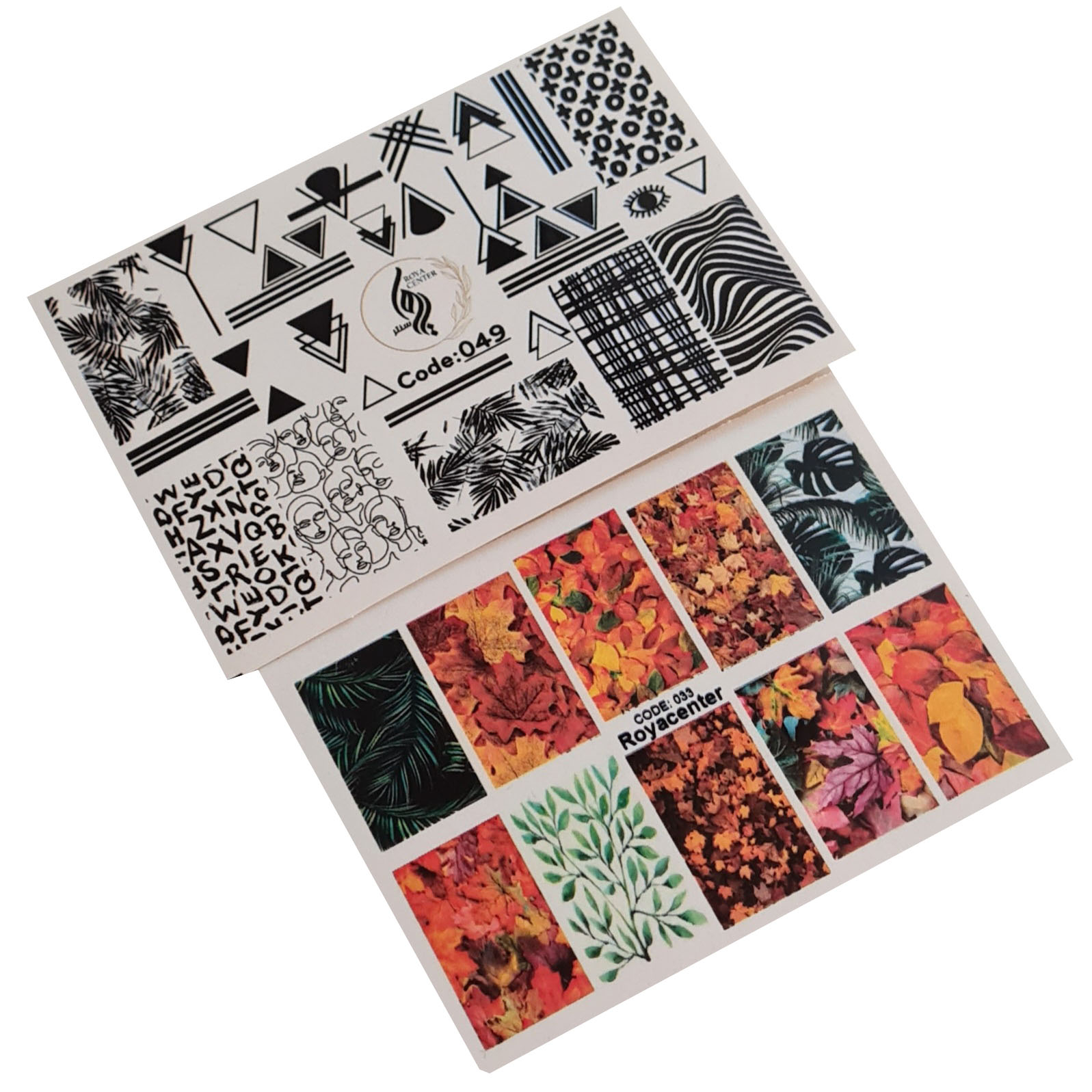 برچسب لنز ناخن رویاسنتر مدل 3349 مجموعه 2 عددی