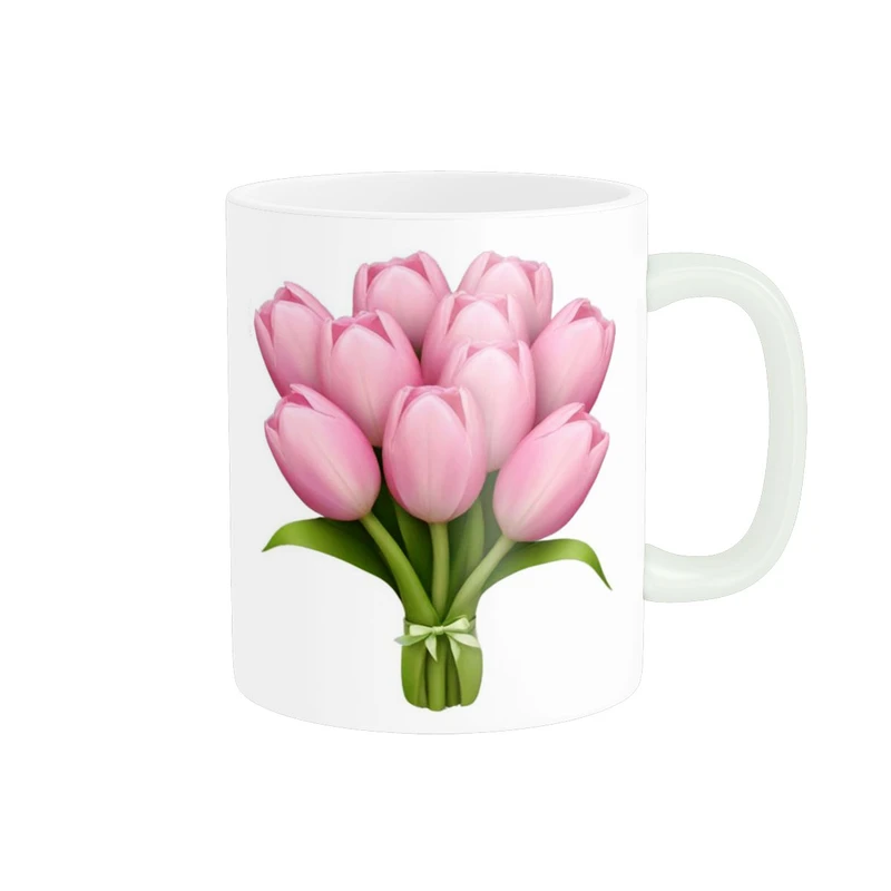 ماگ پاد آفرین مدل دسته گل لاله کیوت فانتزی کد 729