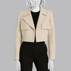 کت زنانه سرژه مدل 212271 رنگ کرم