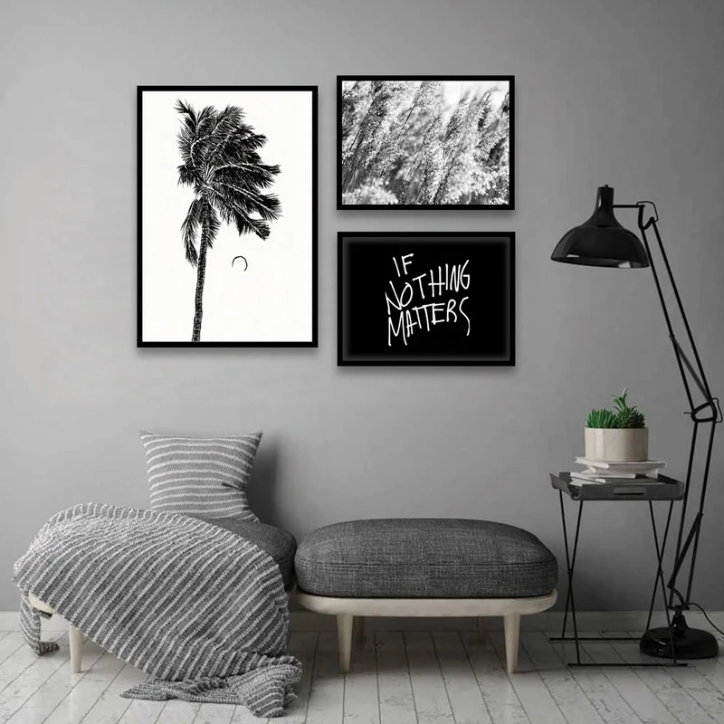 تابلو بکلیت طرح طبیعت و جمله انگیزشی مدل B-817 مجموعه 3 عددی