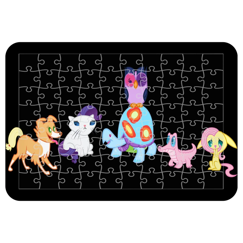 پازل 54 تکه مدل CHB1560 طرح انیمیشن عروسکی جغد و سگ و گربه و لاکپشت