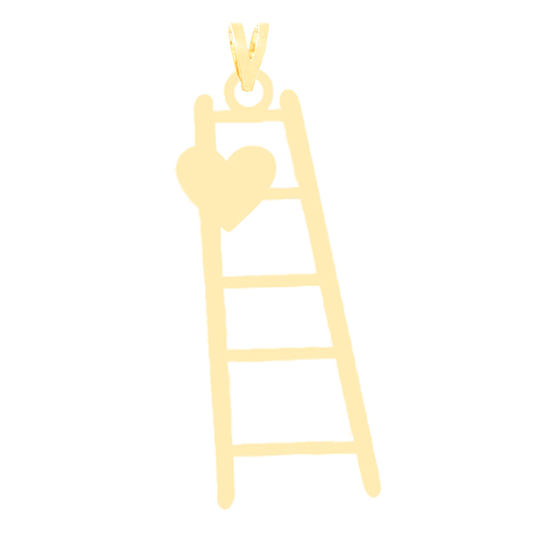 آویز گردنبند نقره زنانه کرابو طرح نردبان عشق مدل Krn1000