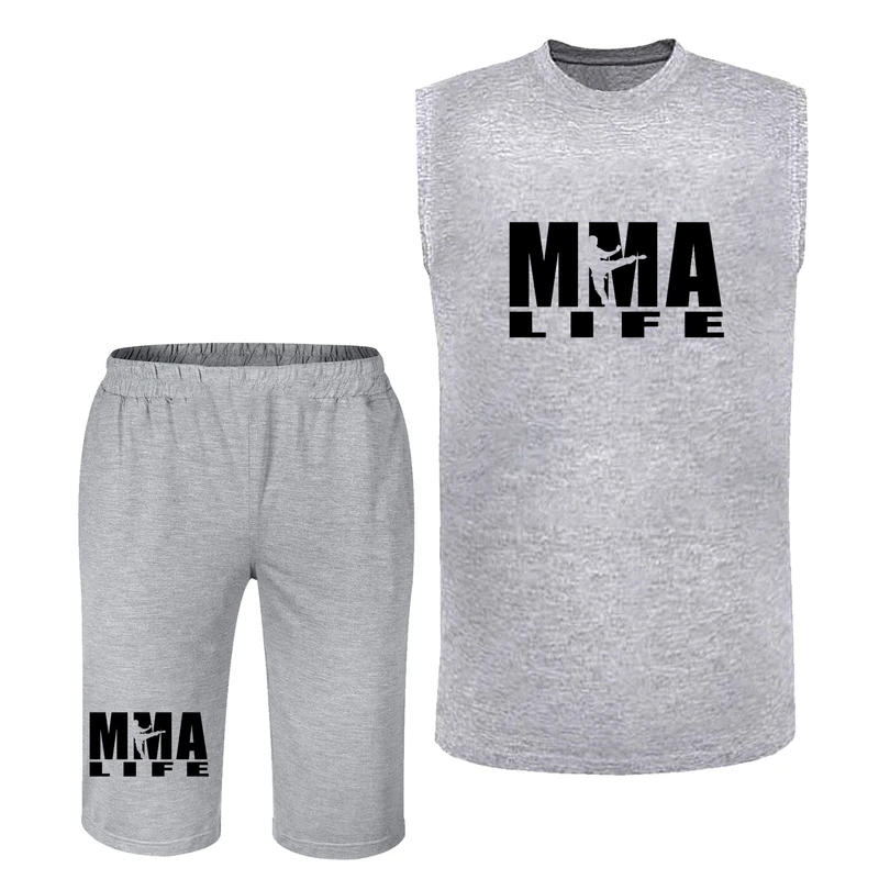 ست تاپ و شلوارک مردانه مدل tb 7 طرح MMA