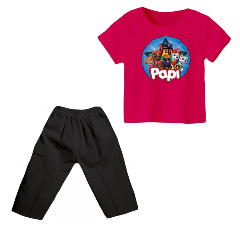 ست تی شرت و شلوارک پسرانه مدل سگ نگهبان کد ۶