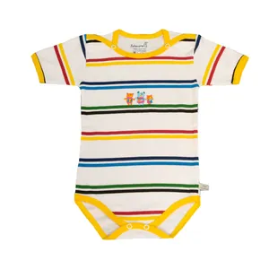 بادی آستین کوتاه نوزادی به آوران مدل پو