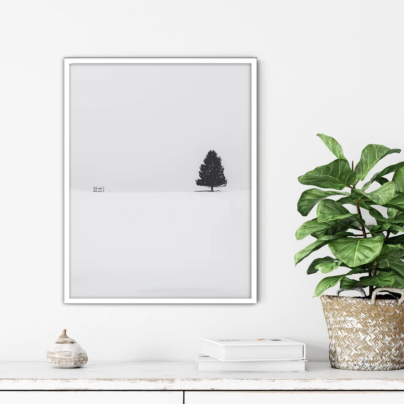 تابلو آتریسا طرح اماکن دیدنی جهان مدرن مدل ATFBW48 فریم سفید