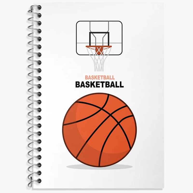 دفتر زبان 50 برگ خندالو مدل سه خط طرح بسکتبال کد N888
