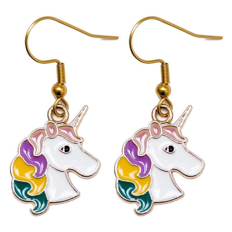 گوشواره دخترانه مدل اسب تک شاخ کد A-01 گوشواره دخترانه مدل اسب تک شاخ کد A-01