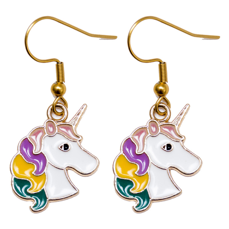 گوشواره دخترانه مدل اسب تک شاخ کد A-01 گوشواره دخترانه مدل اسب تک شاخ کد A-01