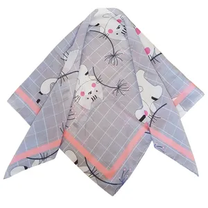 روسری دخترانه مدل گربه و قاصدک کد san924