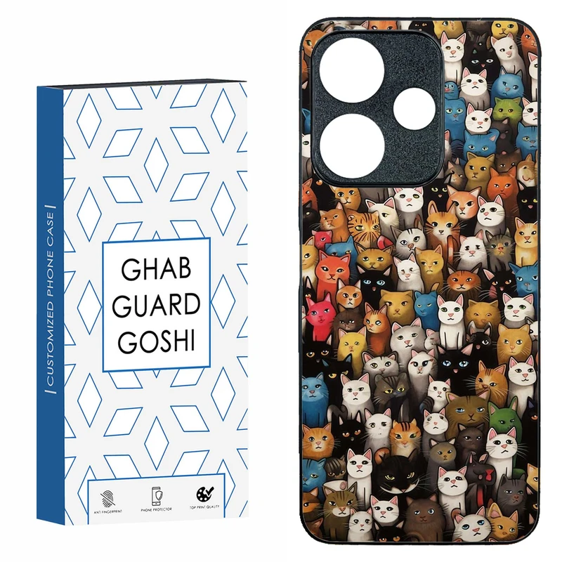 کاور قاب گارد گوشی طرح گربه کد TPU-293 مناسب برای گوشی موبایل شیائومی  REDMI 13  