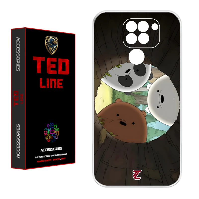 کاور تد لاین طرح خرسی کد 1101 مناسب برای گوشی موبایل شیائومی Redmi Note 9