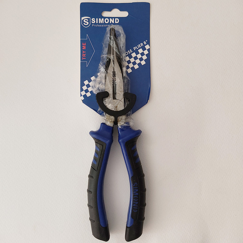 انبر دم باریک سیموند مدل S200 سایز 8 اینچ انبر دم باریک سیموند مدل S200 سایز 8 اینچ