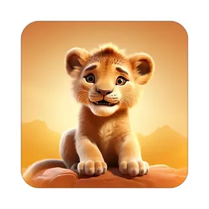 زیر لیوانی کاکتی طرح شیر مدل mp22795