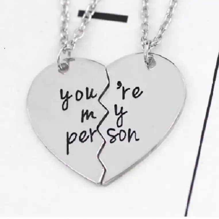 گردنبند مدل قلب دوستی بسته 2 عددی