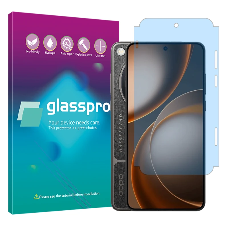 محافظ صفحه نمایش گلس پرو مدل ۳۶۰ درجه فول مناسب برای گوشی موبایل اوپو Find X9 Ultra
