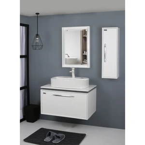 ست کابینت و روشویی مدل 9102-1 به همراه آینه و باکس