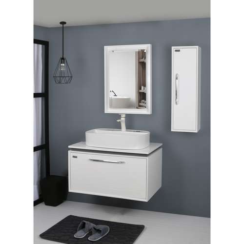 ست کابینت و روشویی مدل 9102-1 به همراه آینه و باکس