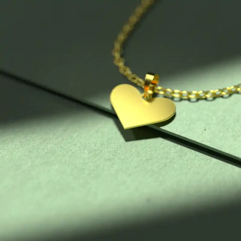 گردنبند طلا 18 عیار زنانه مدوپد مدل قلب کد E1058