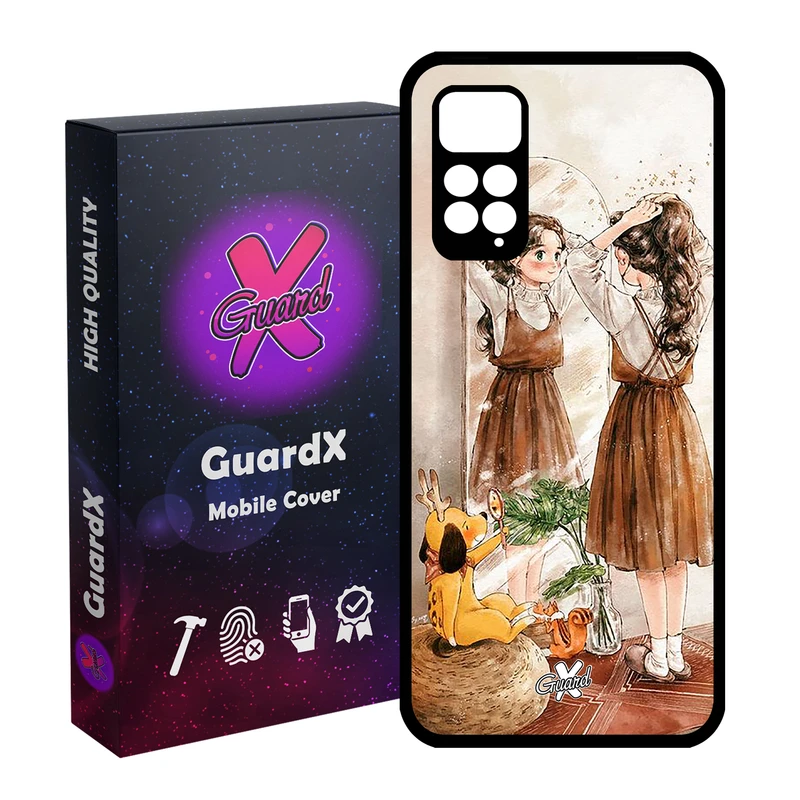 کاور گارد ایکس طرح Girl مدل Glass10306 مناسب برای گوشی موبایل شیائومی Redmi Note 11 Pro 4G/5G